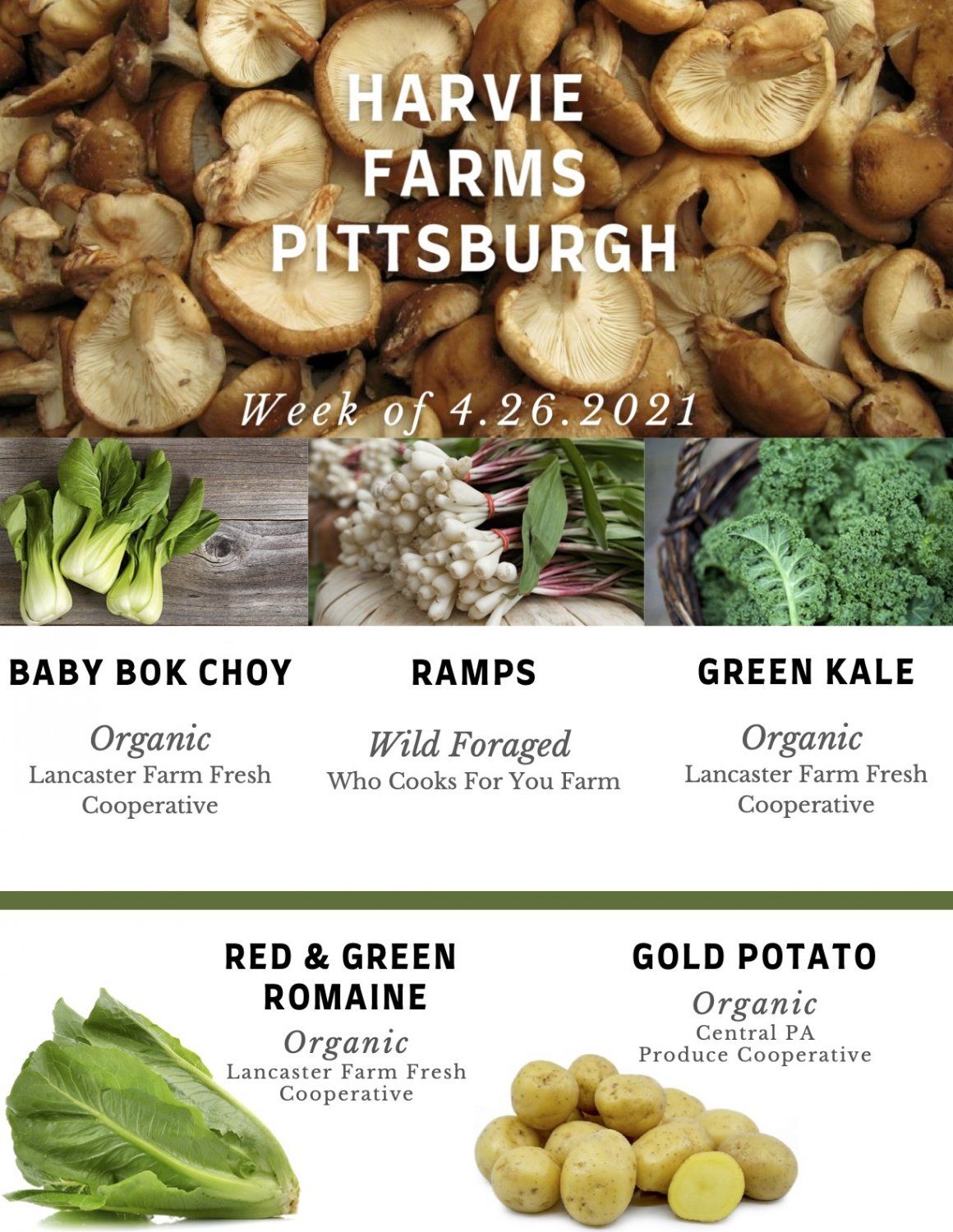 Harvie Farms Pittsburgh Week of 4/26/2021