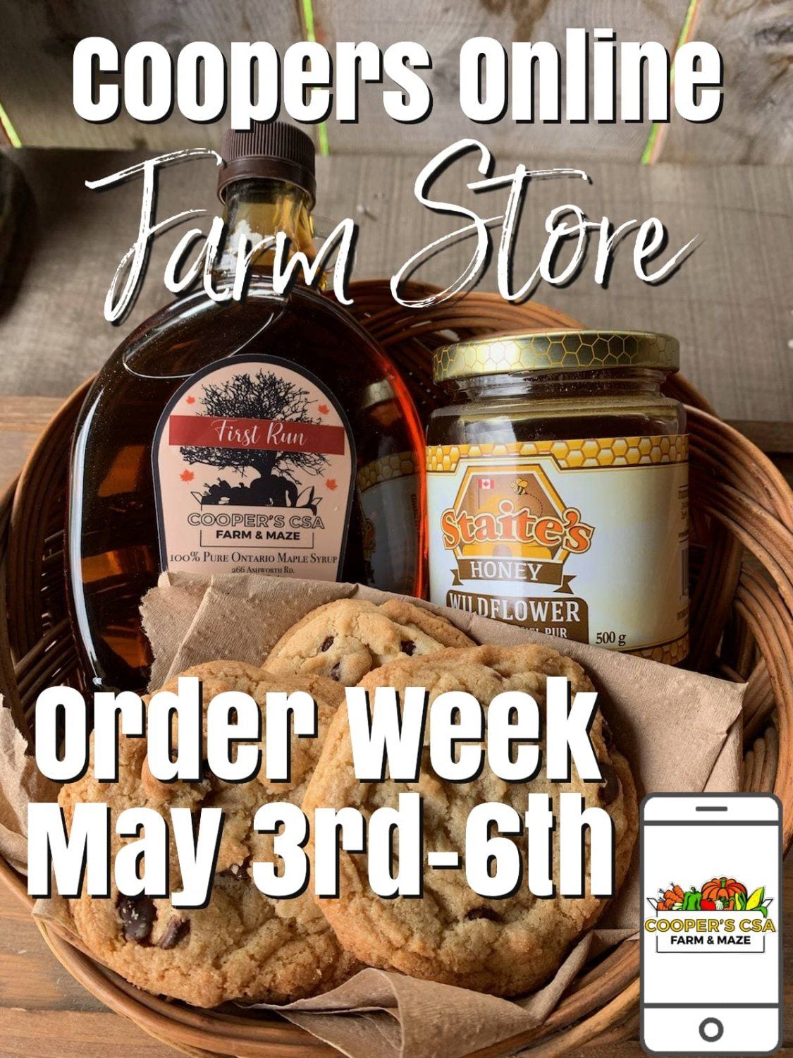 Next Happening: Coopers Online Farm Stand-Order Week May 3rd-6th