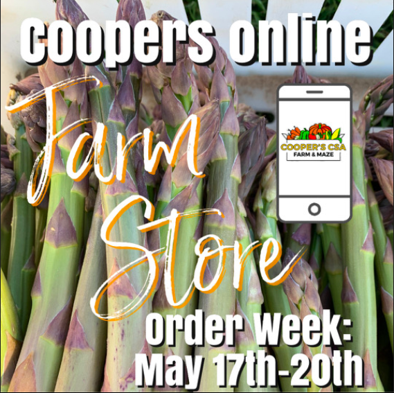 Next Happening: Coopers CSA Online FarmStore- Order week May 17th-20th