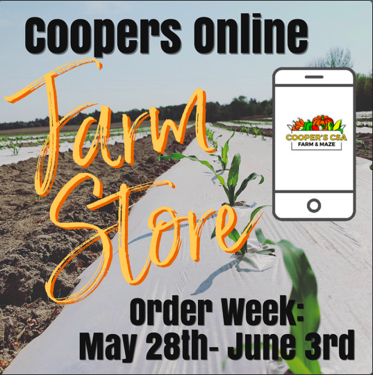 Next Happening: Coopers CSA Online FarmStore- Order week May 28th-June 3rd