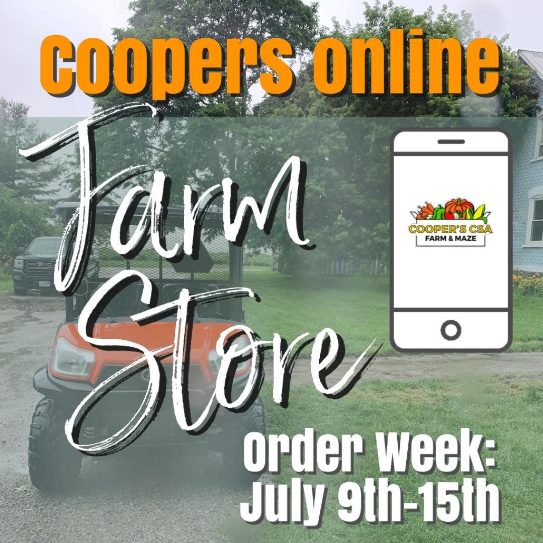 Next Happening: Coopers Online Farm Stand-Order July 9th-15th