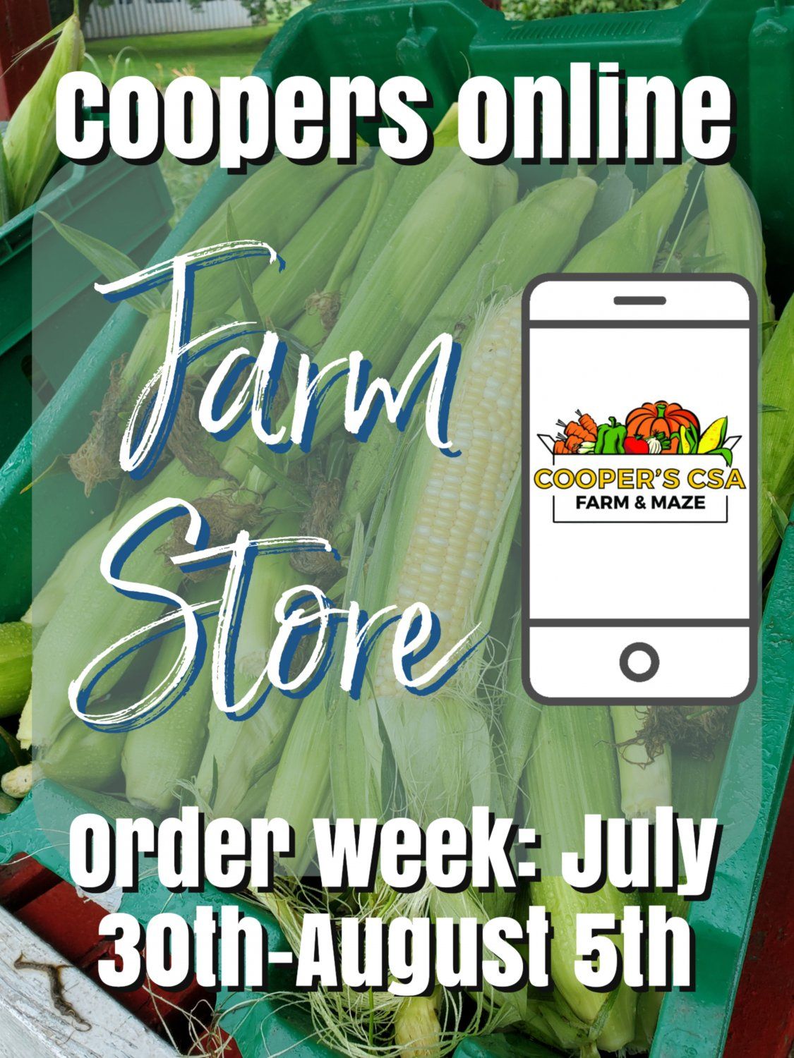 Next Happening: Coopers Online Farm Stand-Order Week July 30th-August 5th