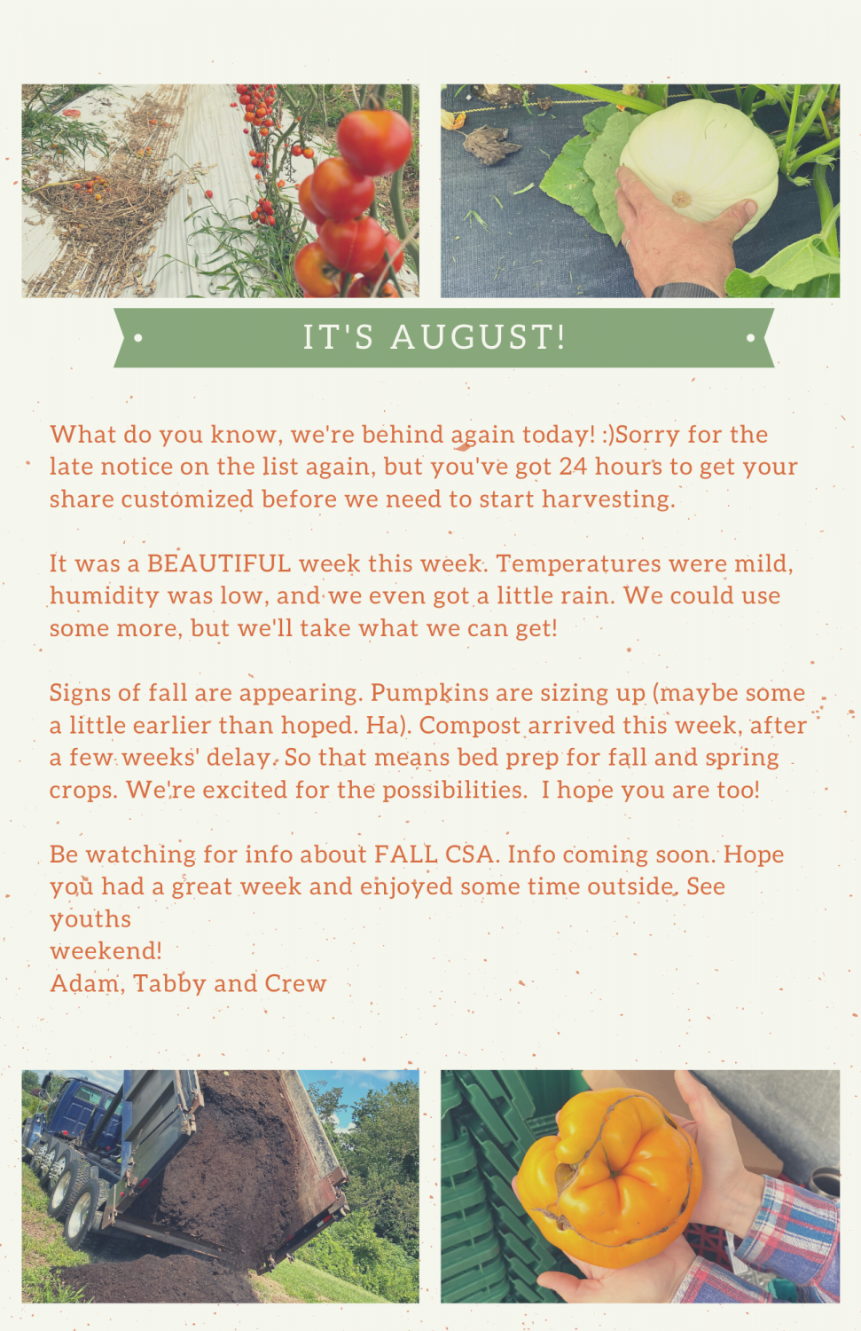 Previous Happening: Farm Happenings for August 6, 2021