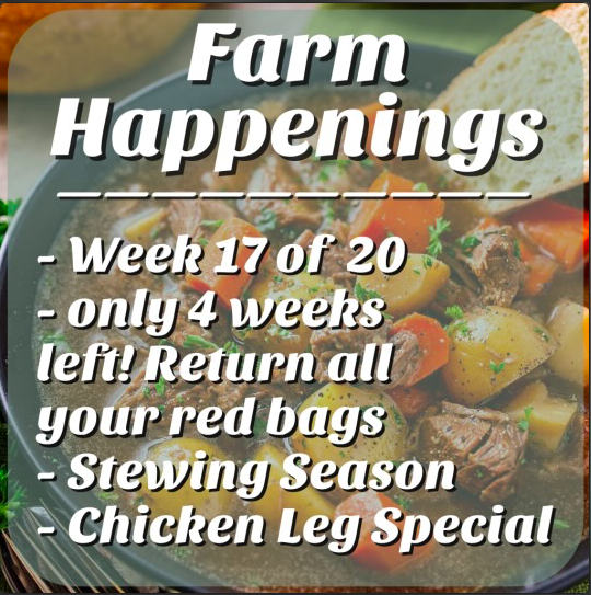 Next Happening: Cooper's CSA Farm Summer 2021 Week 17 "Meat Shares" Sept.28th-Oct. 3rd 2021