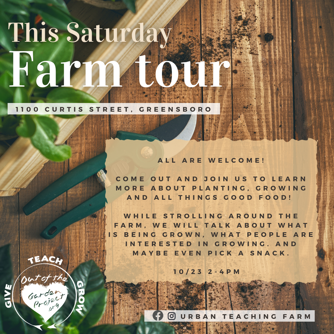 Farm Tour Tomorrow (SAT) 2-4p!