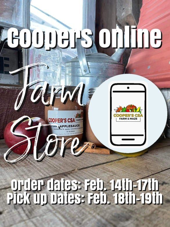 Next Happening: Coopers Online Farm Stand- Order February 14th-19th