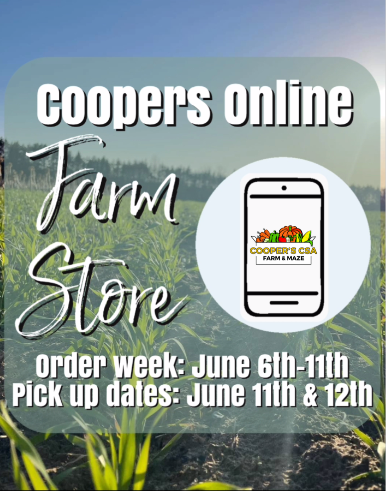 Next Happening: Coopers Online Farm Stand- Order Week June 6th-11th
