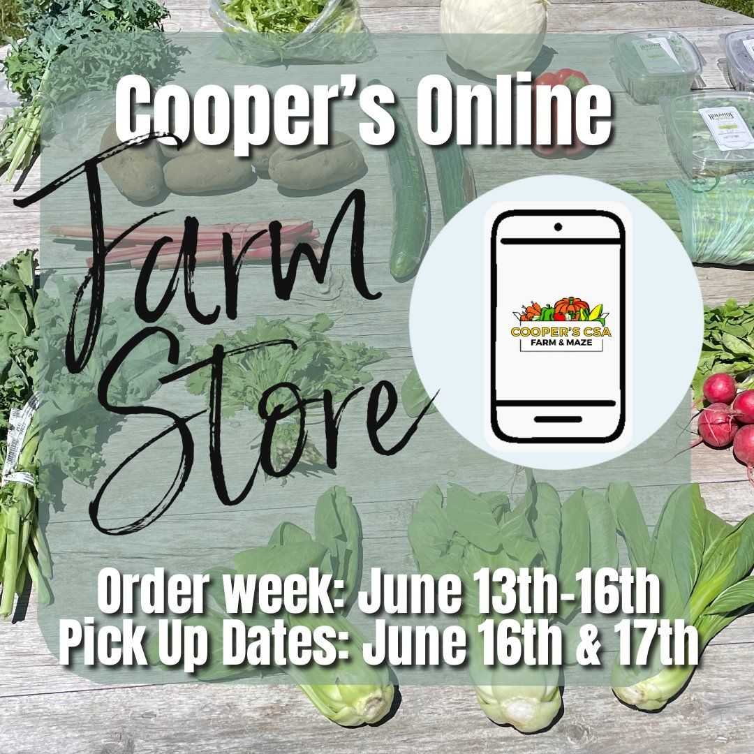 Previous Happening: Coopers CSA Online FarmStore- Order week June 13th-16th