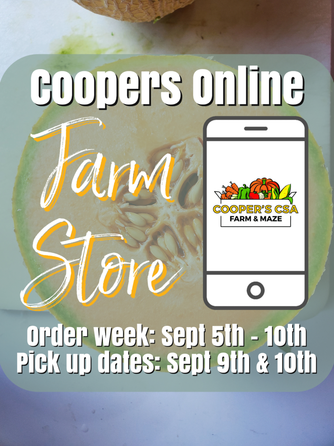 Coopers Online Farm Stand- September 5th-10th
