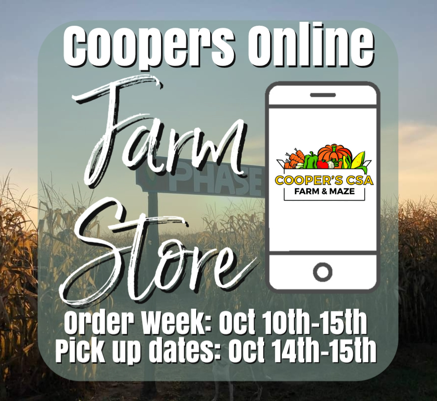 Previous Happening: Coopers Online Farm Stand- Order Week October 10th-15th