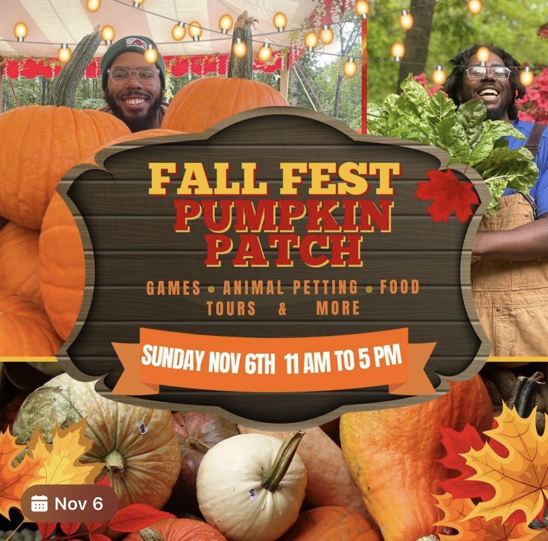 Previous Happening: Fall Fest Pumpkin Patch on Sunday November 6th!