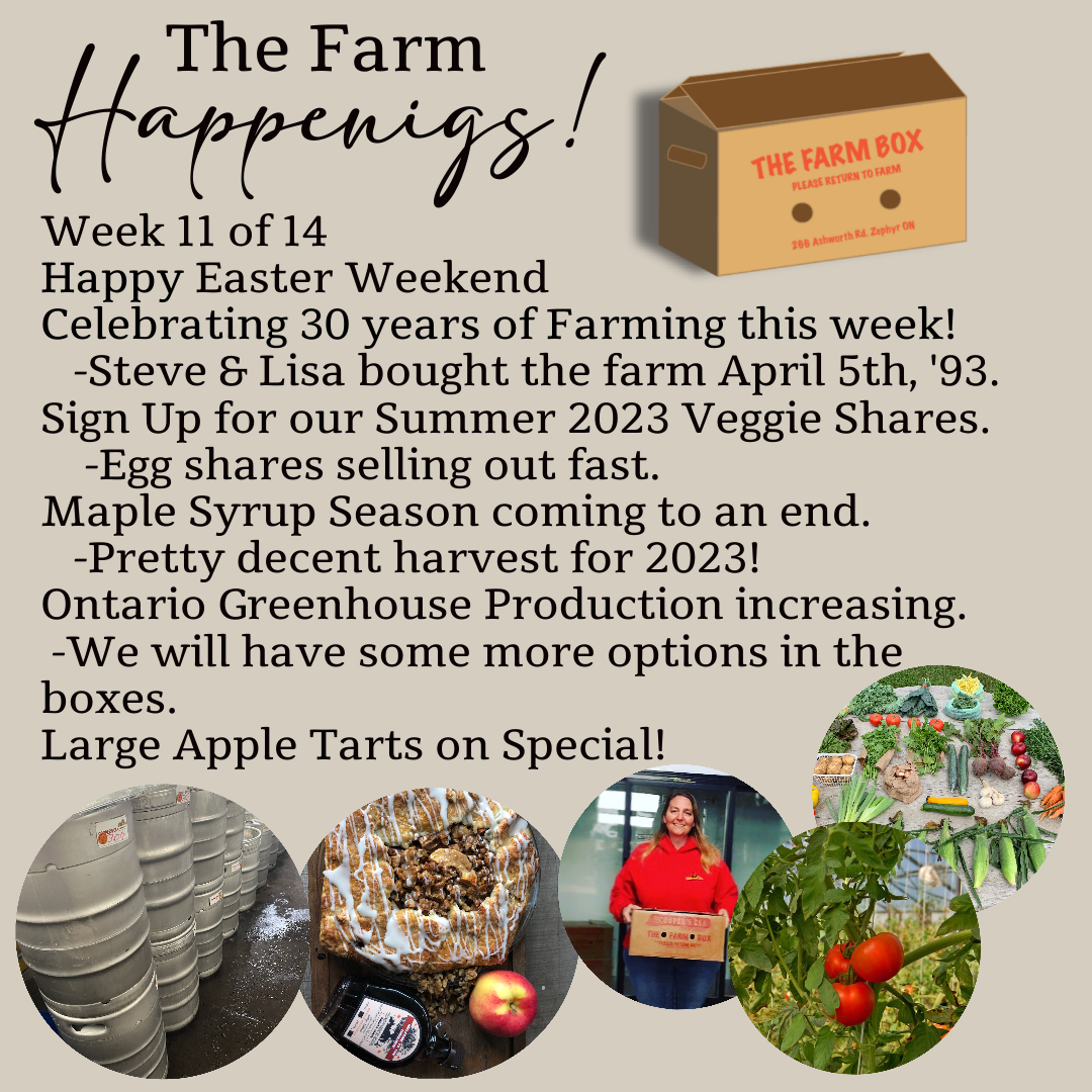 Next Happening: "The Farm Box"-Coopers CSA Farm Farm Happenings Week 11