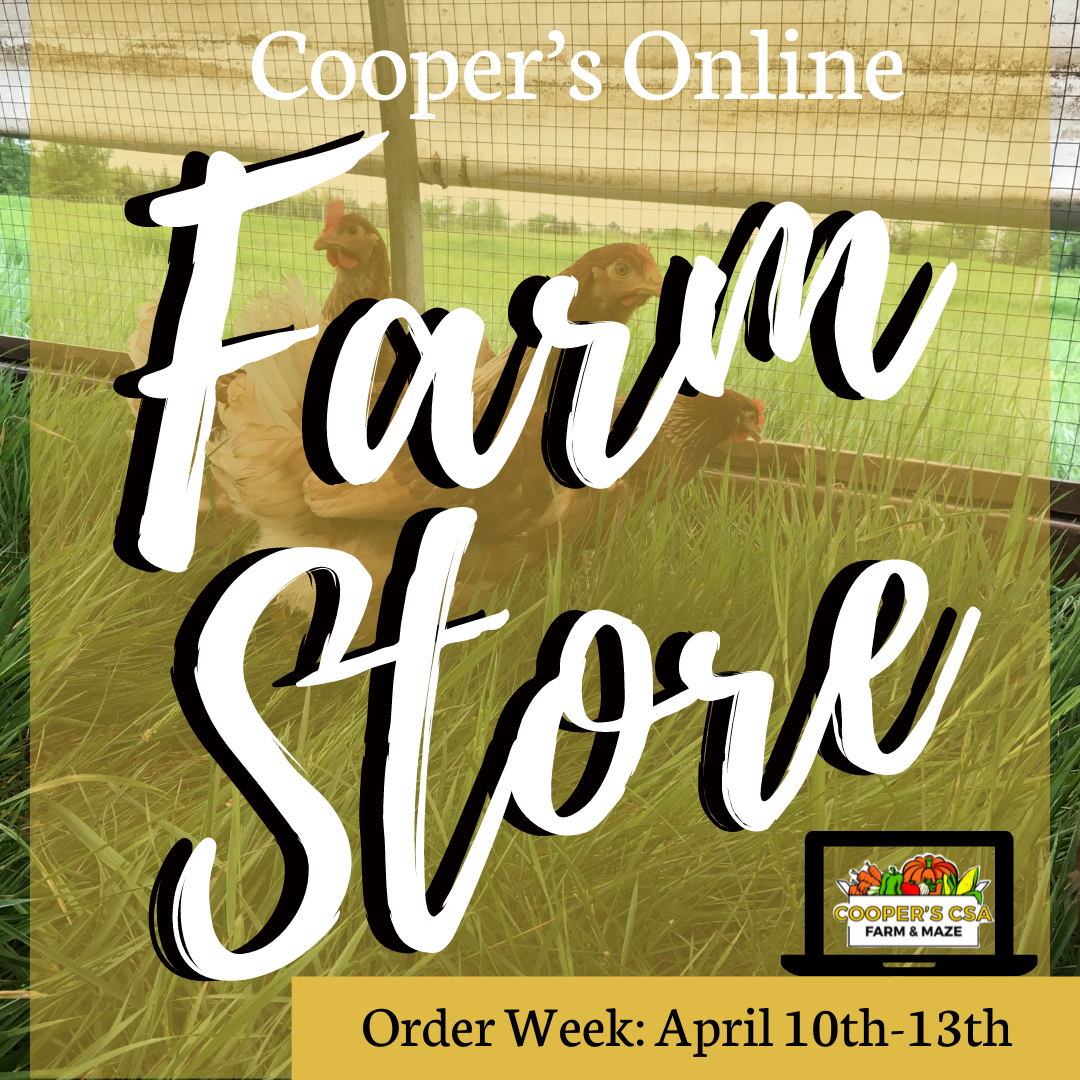 Previous Happening: Coopers CSA Online FarmStore- Order week April 10-13th