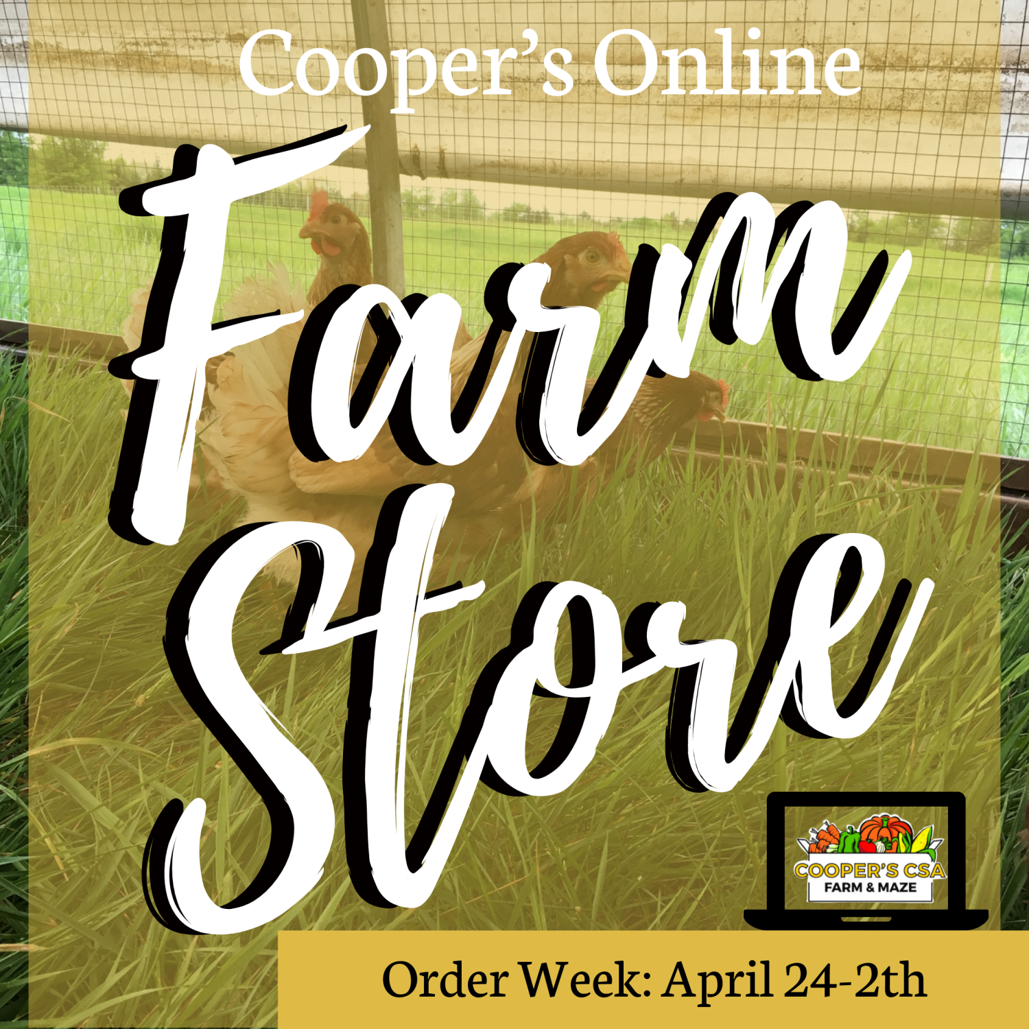 Next Happening: Coopers CSA Online FarmStore- Order Week April 24-27th