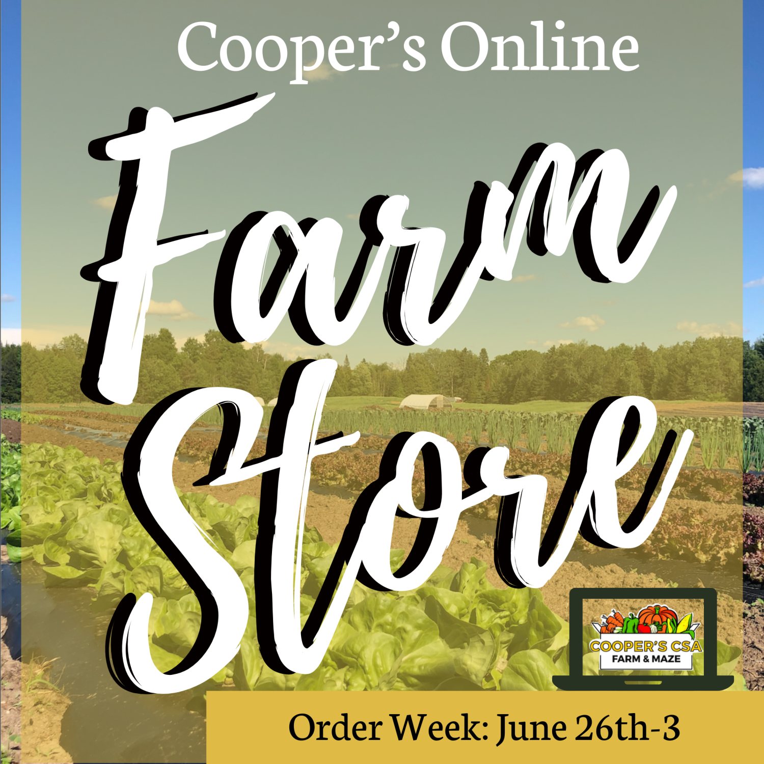 Coopers CSA Online FarmStore- Order week June 26th July 1st
