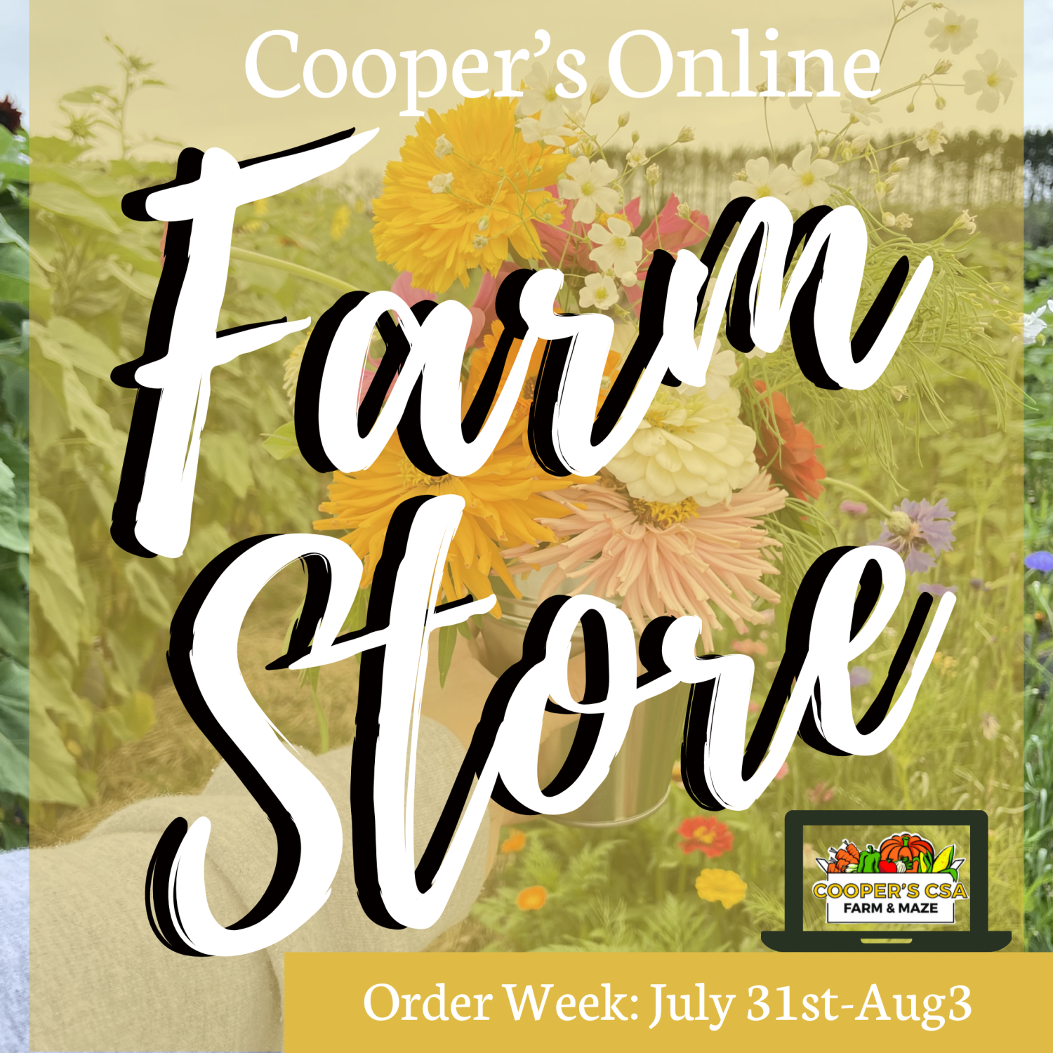 Next Happening: "The Farm Box"-Coopers CSA Farm Farm Happenings July 31st-Aug. 3rd