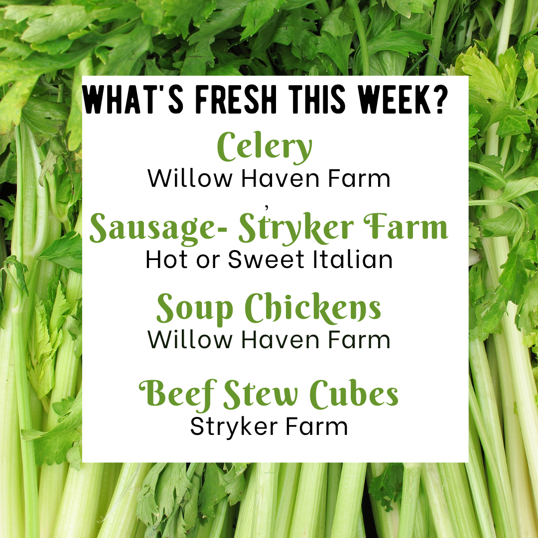Farm Grown Celery + Sweet and Hot Italian Sausage is Back