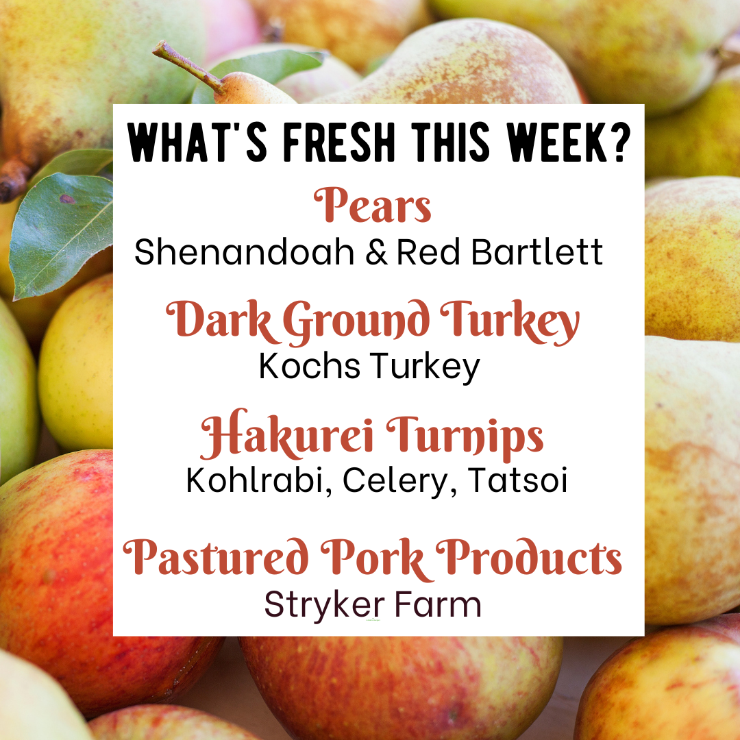 New Veggies + Pork Products added this week!!!