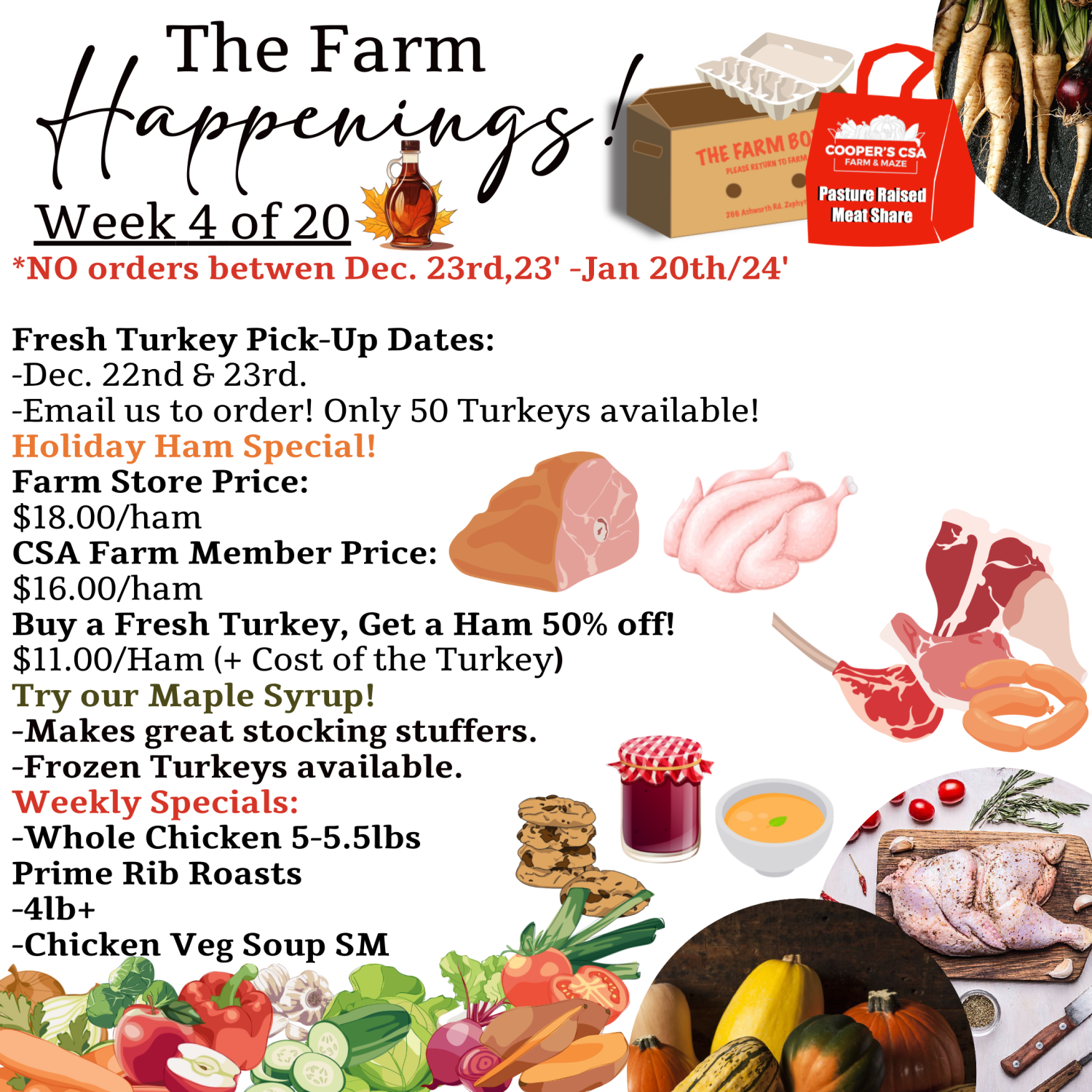 "The Farm Box"-Coopers CSA Farm Farm Happenings Dec. 5-9th