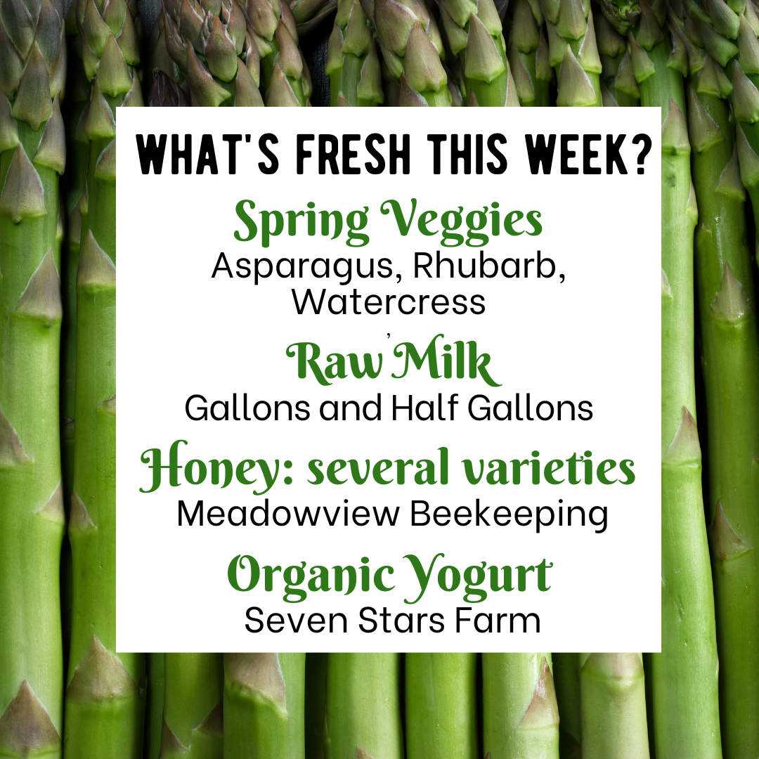Next Happening: New Yogurt and Fresh Spring Veggies Coming your Way!
