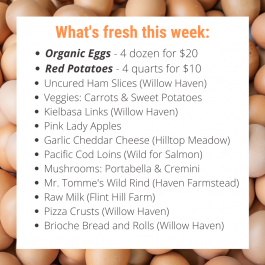 SAVE BIG this week...Specials on Potatoes and Eggs + order in time for Easter delivery