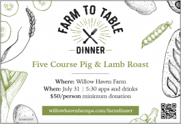 Reserve Your Tickets for Farm to Table Dinner on July 31