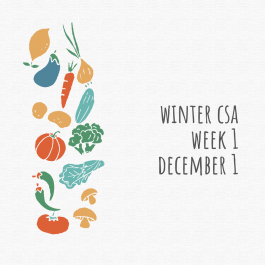 Winter CSA Week 1 Dec. 1