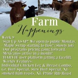 "Pasture Meat Shares"-Coopers CSA Farm Farm Happenings March 15-19th Week 9