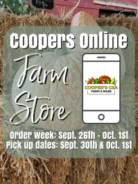 Coopers Online Farm Stand- Order Week September 26th-October 1st