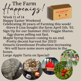 "The Farm Box"-Coopers CSA Farm Farm Happenings Week 11