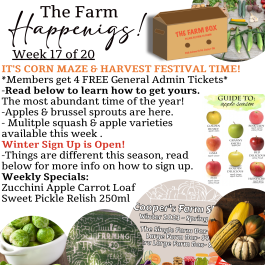 "The Farm Box"-Coopers CSA Farm Farm Happenings Week 17