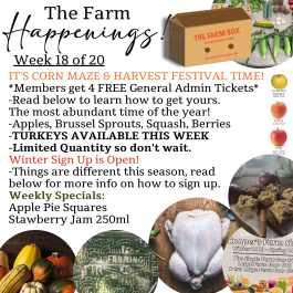 "The Farm Box"-Coopers CSA Farm Farm Happenings Week 18